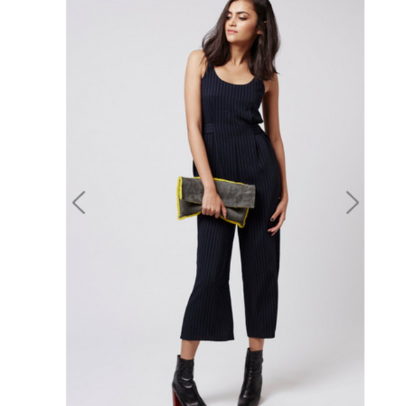 topshop pinstripe jumpsuit